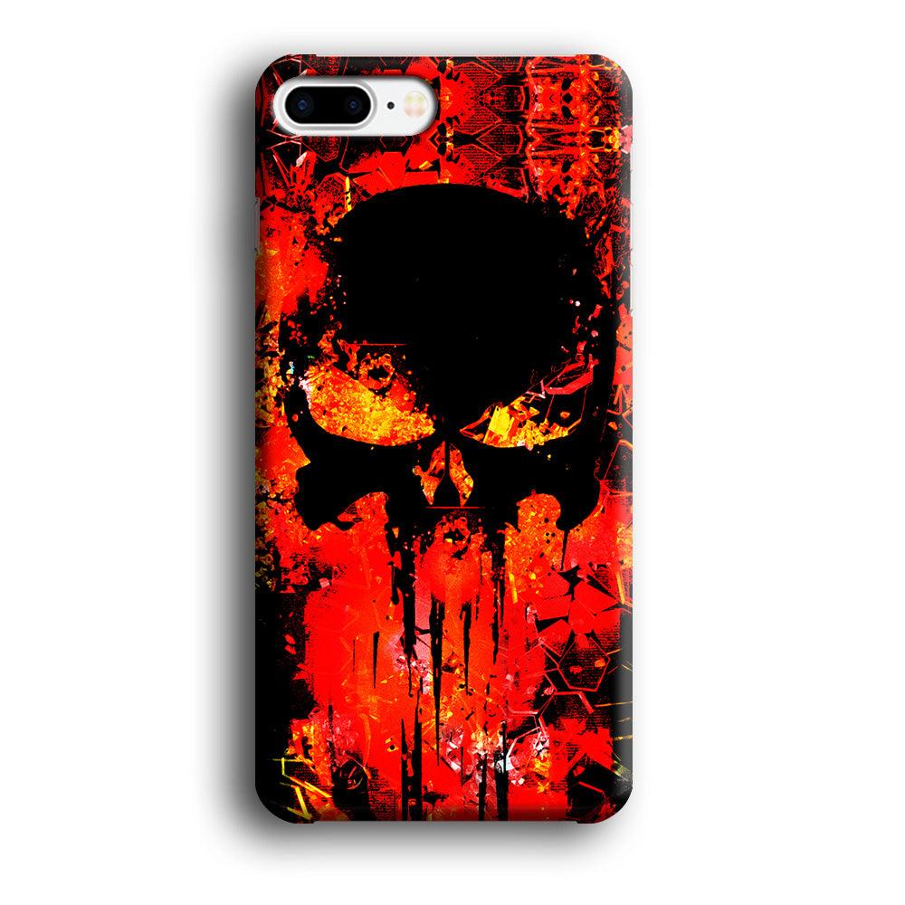 The Punisher Orange Background iPhone 8 Plus Case-Plastic / Full Wrap (3D Case)-Xtracase