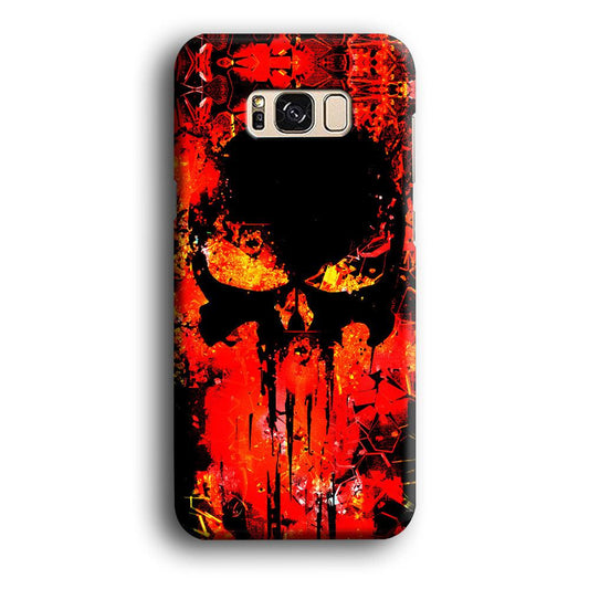 The Punisher Orange Background Samsung Galaxy S8 Case-Plastic / Full Wrap (3D Case)-Xtracase