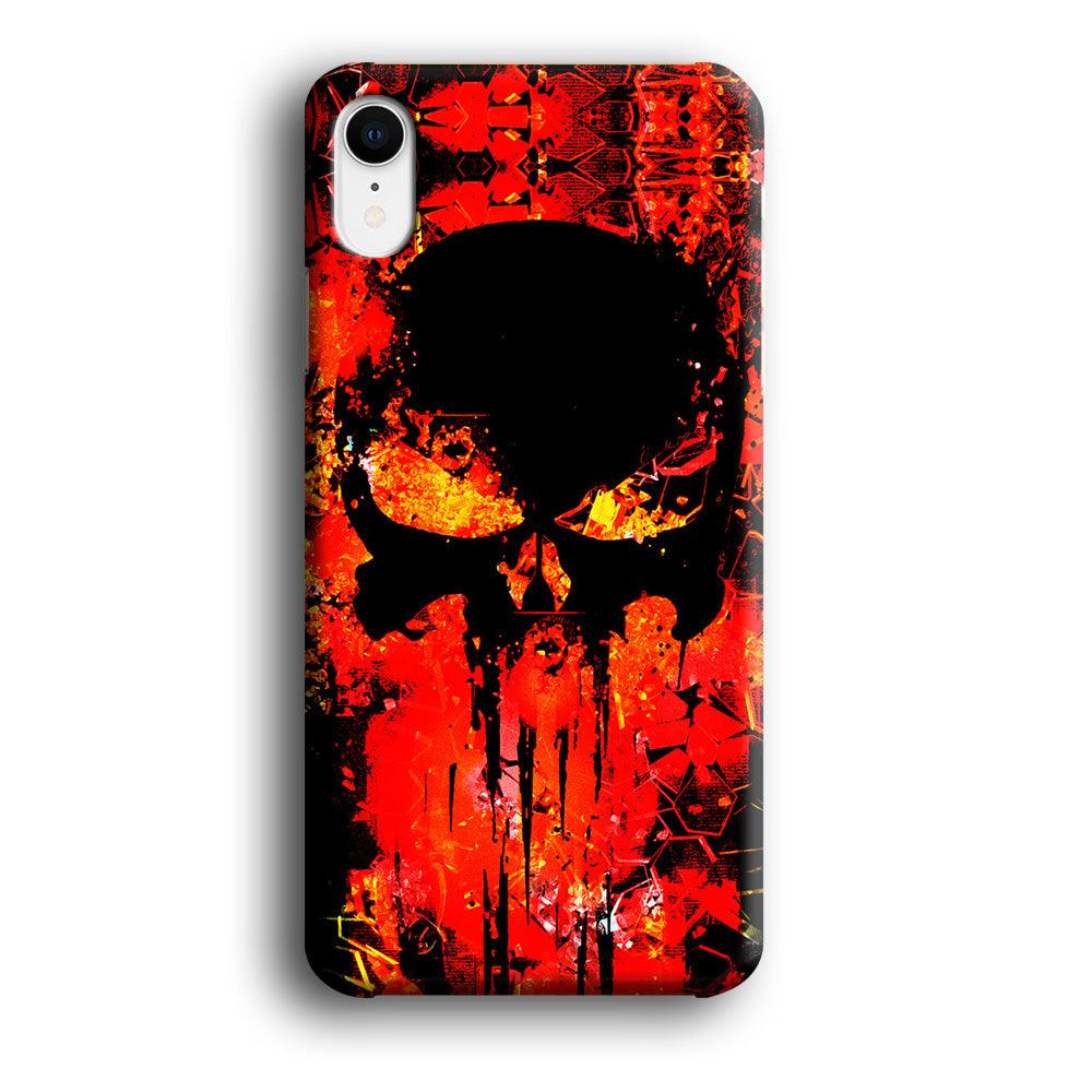 The Punisher Orange Background iPhone XR Case-Plastic / Full Wrap (3D Case)-Xtracase