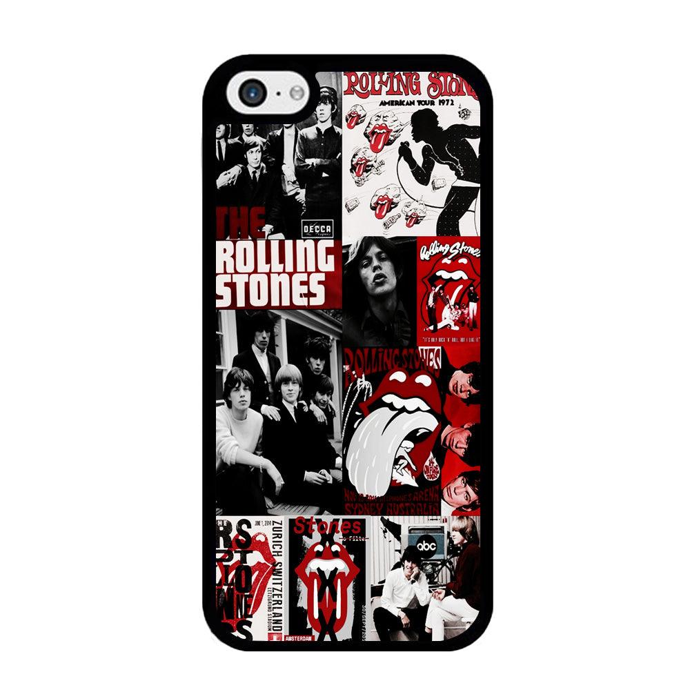 The Rolling Stones Collage iPhone 5 | 5s Case-Rubber / Black (2D Case)-Xtracase
