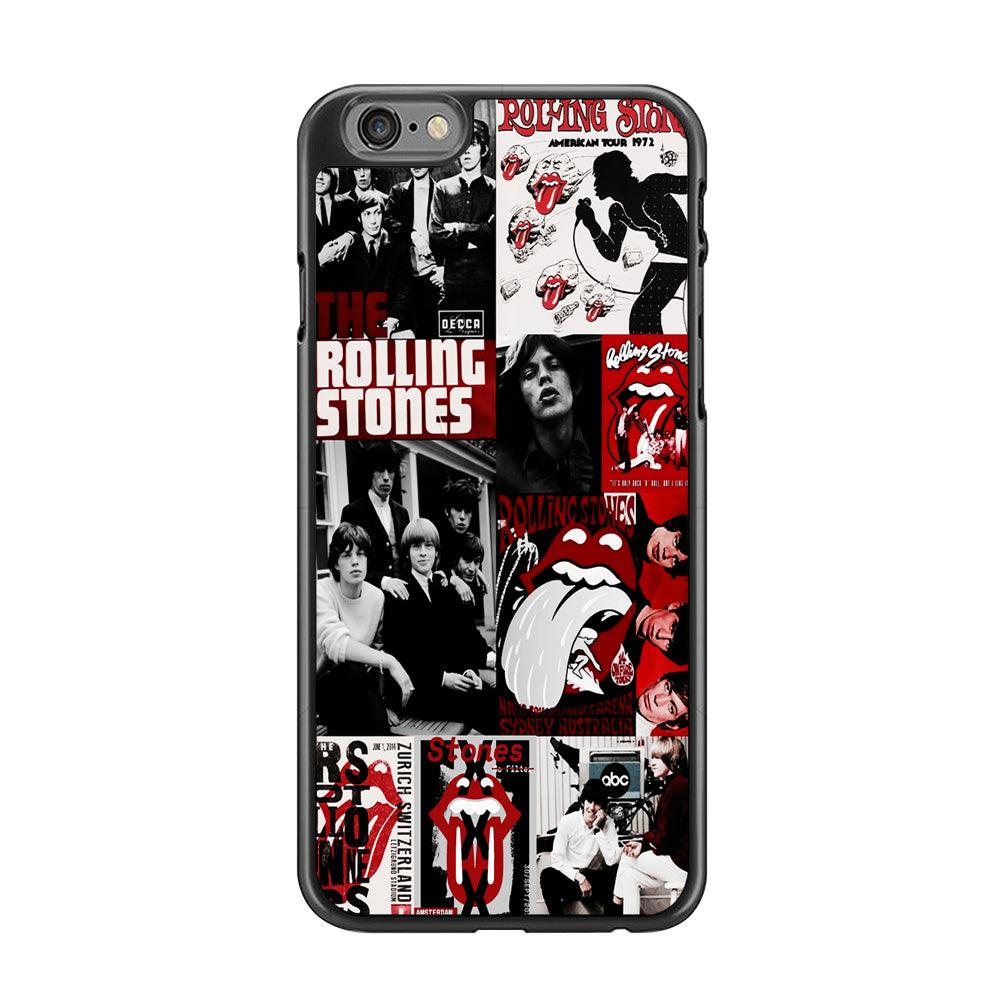 The Rolling Stones Collage iPhone 6 Plus | 6s Plus Case-Rubber / Black (2D Case)-Xtracase