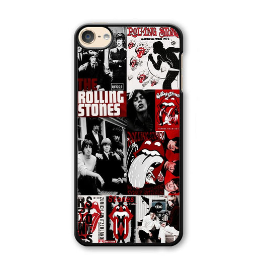 The Rolling Stones Collage iPod Touch 6 Case-Plastic / White (2D Case)-Xtracase