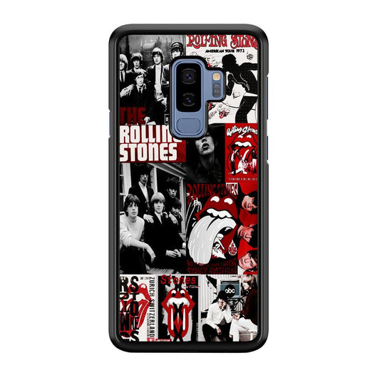 The Rolling Stones Collage Samsung Galaxy S9 Plus Case-Rubber / Black (2D Case)-Xtracase