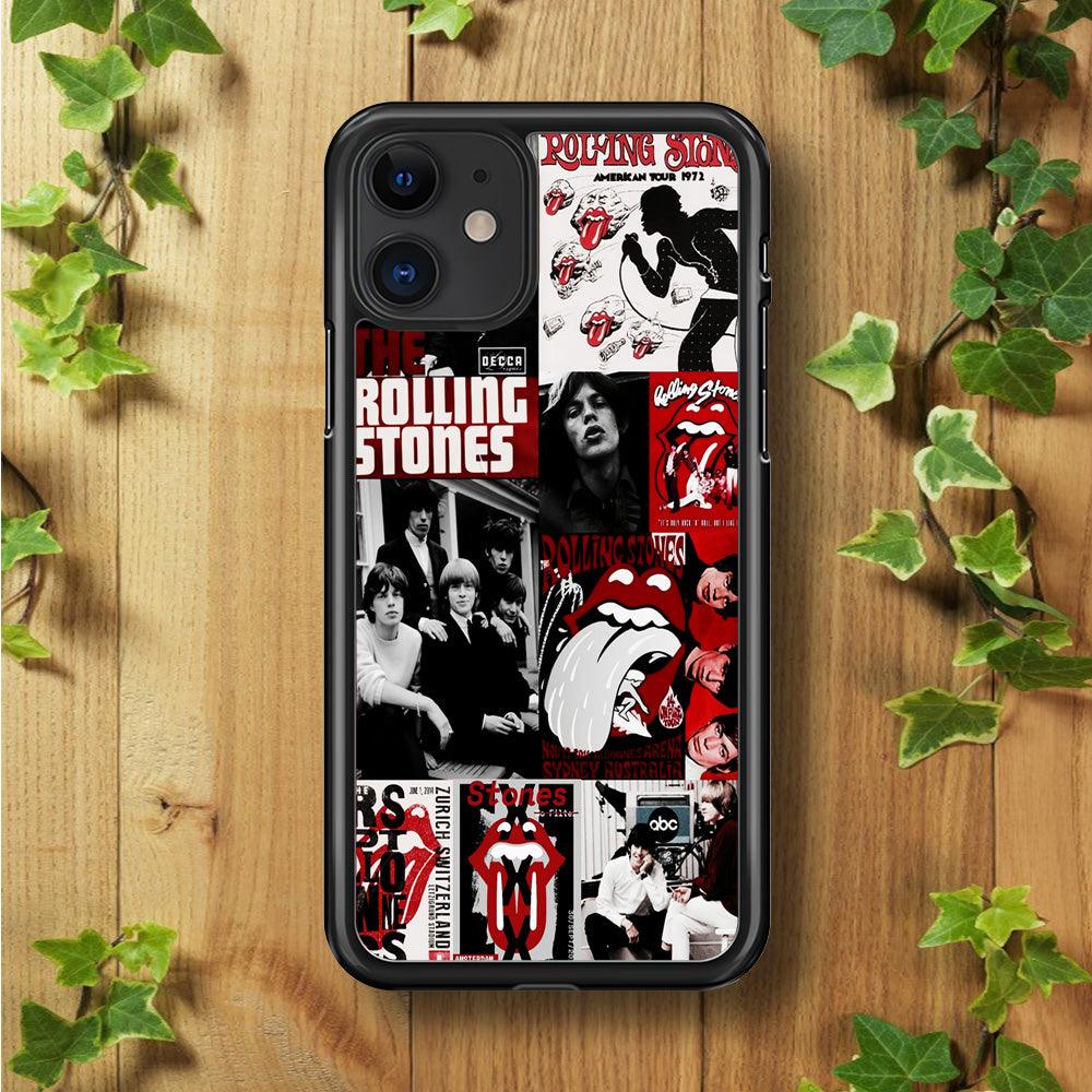 The Rolling Stones Collage iPhone 11 Case-Rubber / Black (2D Case)-Xtracase