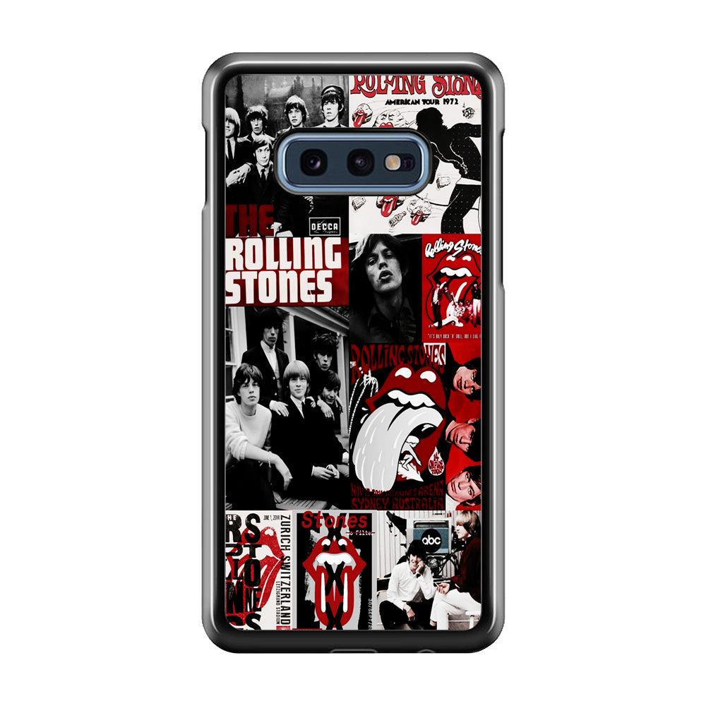The Rolling Stones Collage Samsung Galaxy S10E Case-Rubber / Black (2D Case)-Xtracase