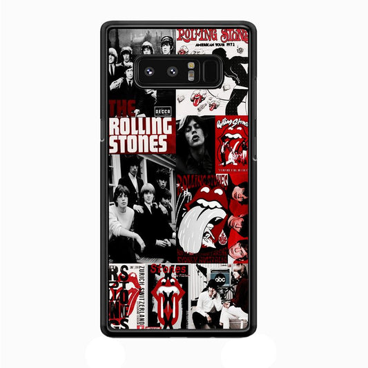 The Rolling Stones Collage Samsung Galaxy Note 8 Case-Plastic / Full Wrap (3D Case)-Xtracase