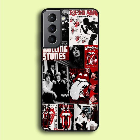 The Rolling Stones Collage Samsung Galaxy A16 Case-Rubber / White (2D Case)-Xtracase