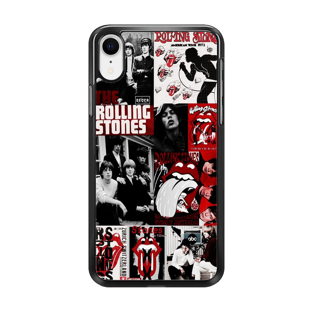 The Rolling Stones Collage iPhone XR Case-Rubber / Black (2D Case)-Xtracase