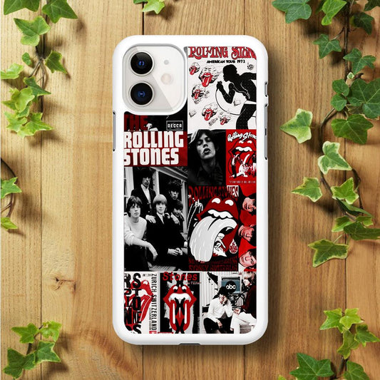 The Rolling Stones Collage iPhone 11 Case-Rubber / White (2D Case)-Xtracase