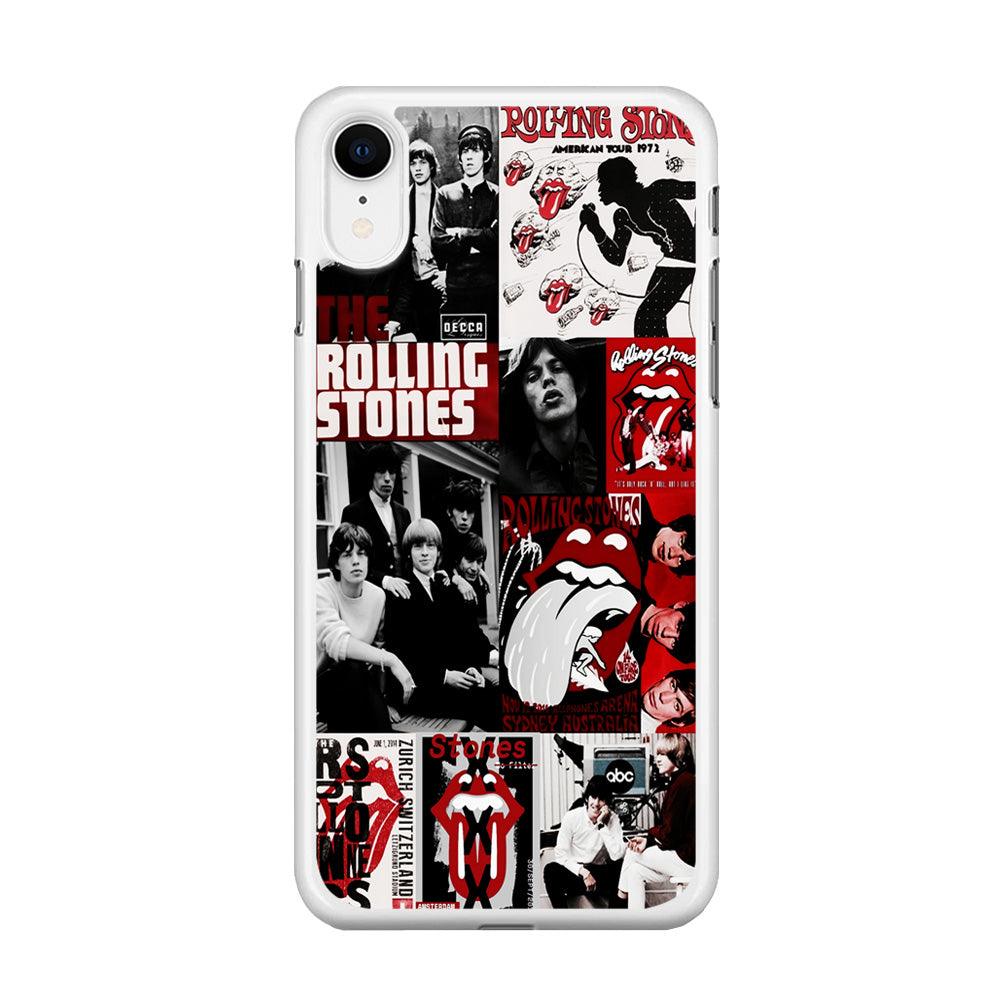 The Rolling Stones Collage iPhone XR Case-Rubber / White (2D Case)-Xtracase