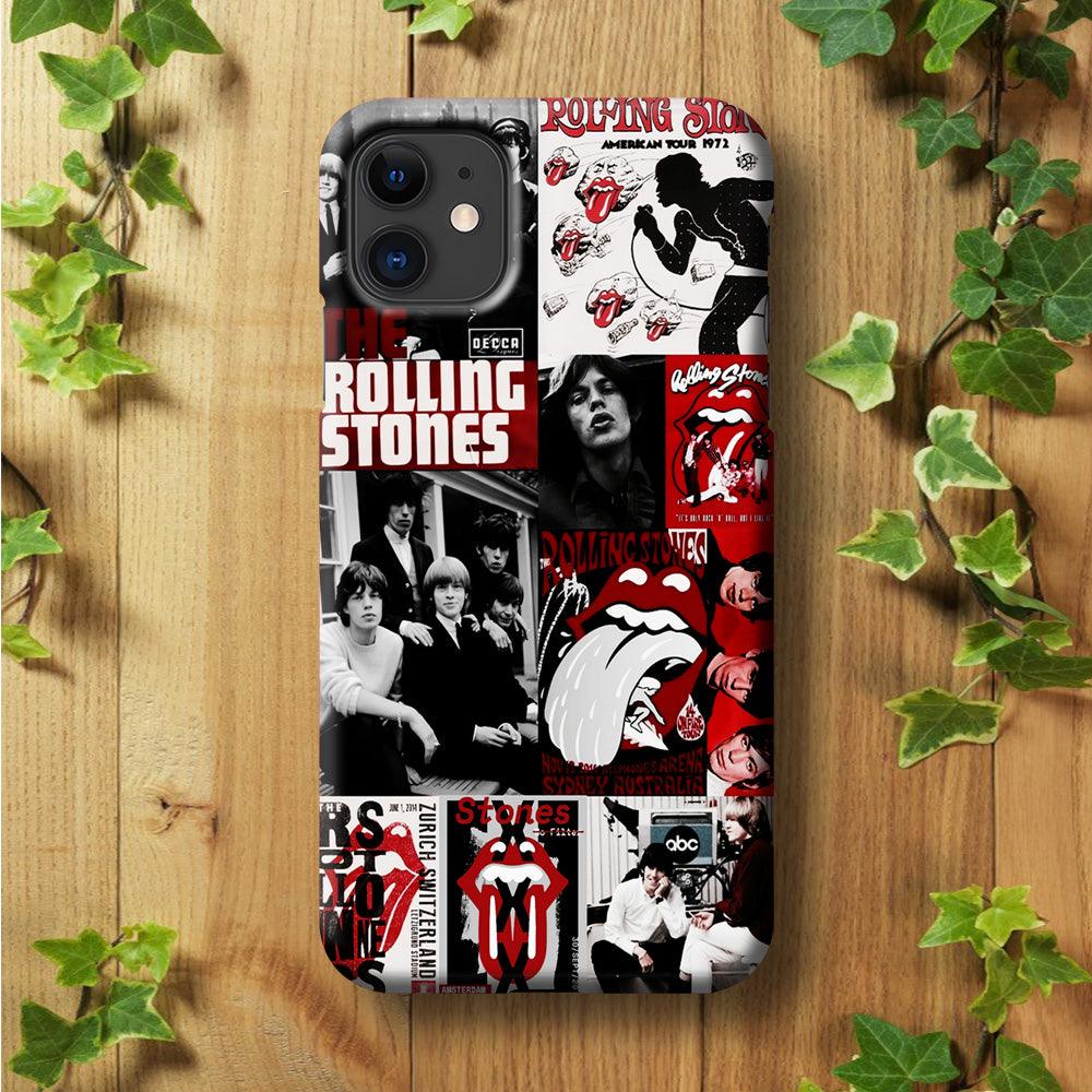 The Rolling Stones Collage iPhone 11 Case-Plastic / Full Wrap (3D Case)-Xtracase