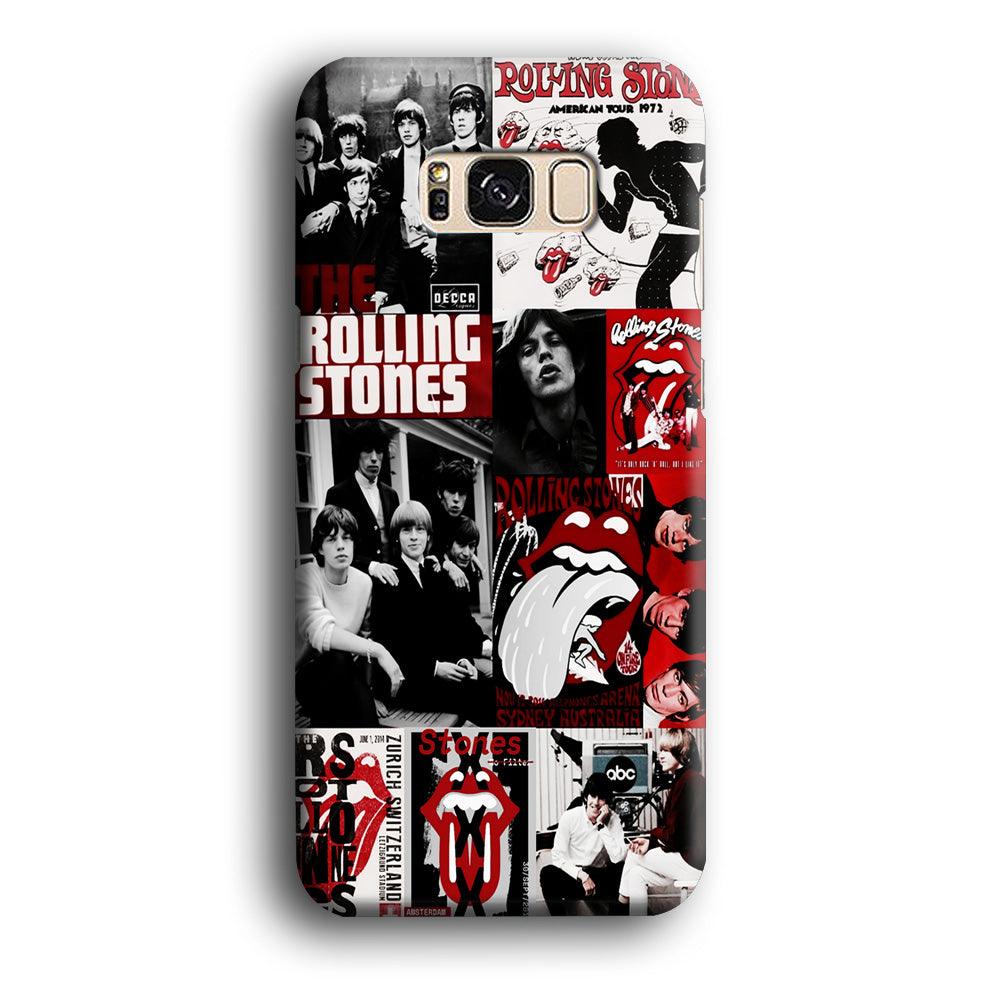 The Rolling Stones Collage Samsung Galaxy S8 Case-Plastic / Full Wrap (3D Case)-Xtracase