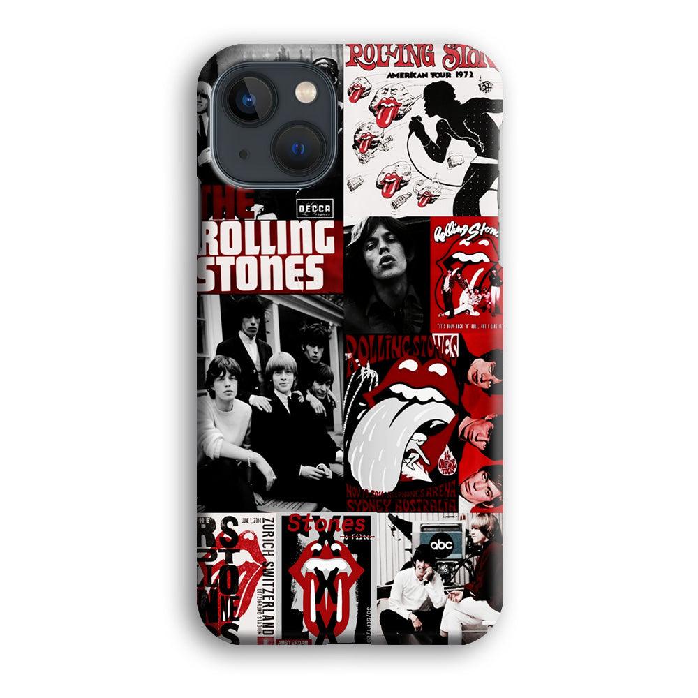The Rolling Stones Collage iPhone 13 Pro Case-Plastic / Full Wrap (3D Case)-Xtracase