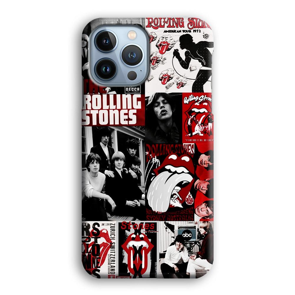 The Rolling Stones Collage iPhone 13 Pro Max Case-Plastic / Full Wrap (3D Case)-Xtracase