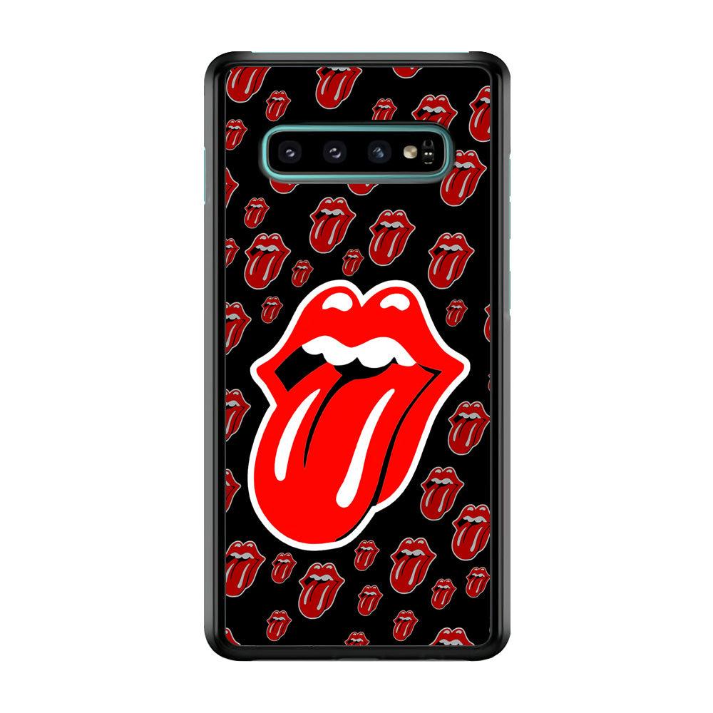 The Rolling Stones Logo Samsung Galaxy S10 Case-Plastic / Full Wrap (3D Case)-Xtracase