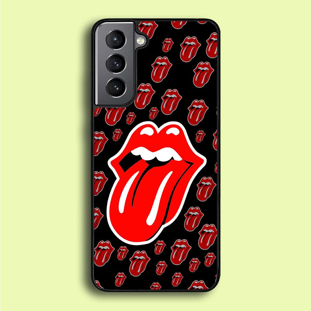 The Rolling Stones Logo Samsung Galaxy S21 Case-Rubber / Black (2D Case)-Xtracase