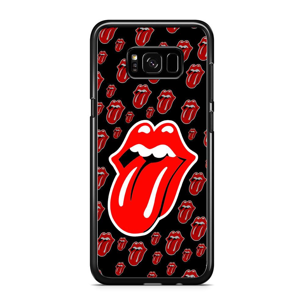 The Rolling Stones Logo Samsung Galaxy S8 Case-Rubber / Black (2D Case)-Xtracase