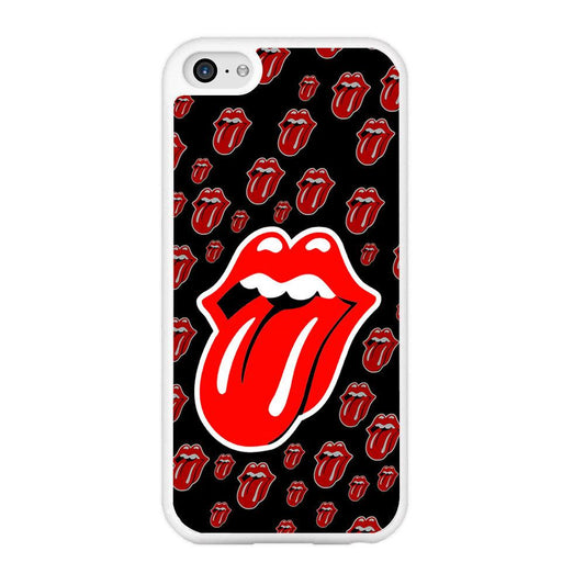 The Rolling Stones Logo iPhone 5 | 5s Case-Rubber / White (2D Case)-Xtracase