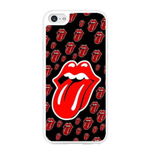 The Rolling Stones Logo iPhone 6 Plus | 6s Plus Case-Rubber / White (2D Case)-Xtracase