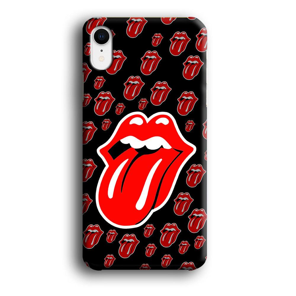 The Rolling Stones Logo iPhone XR Case-Plastic / Full Wrap (3D Case)-Xtracase