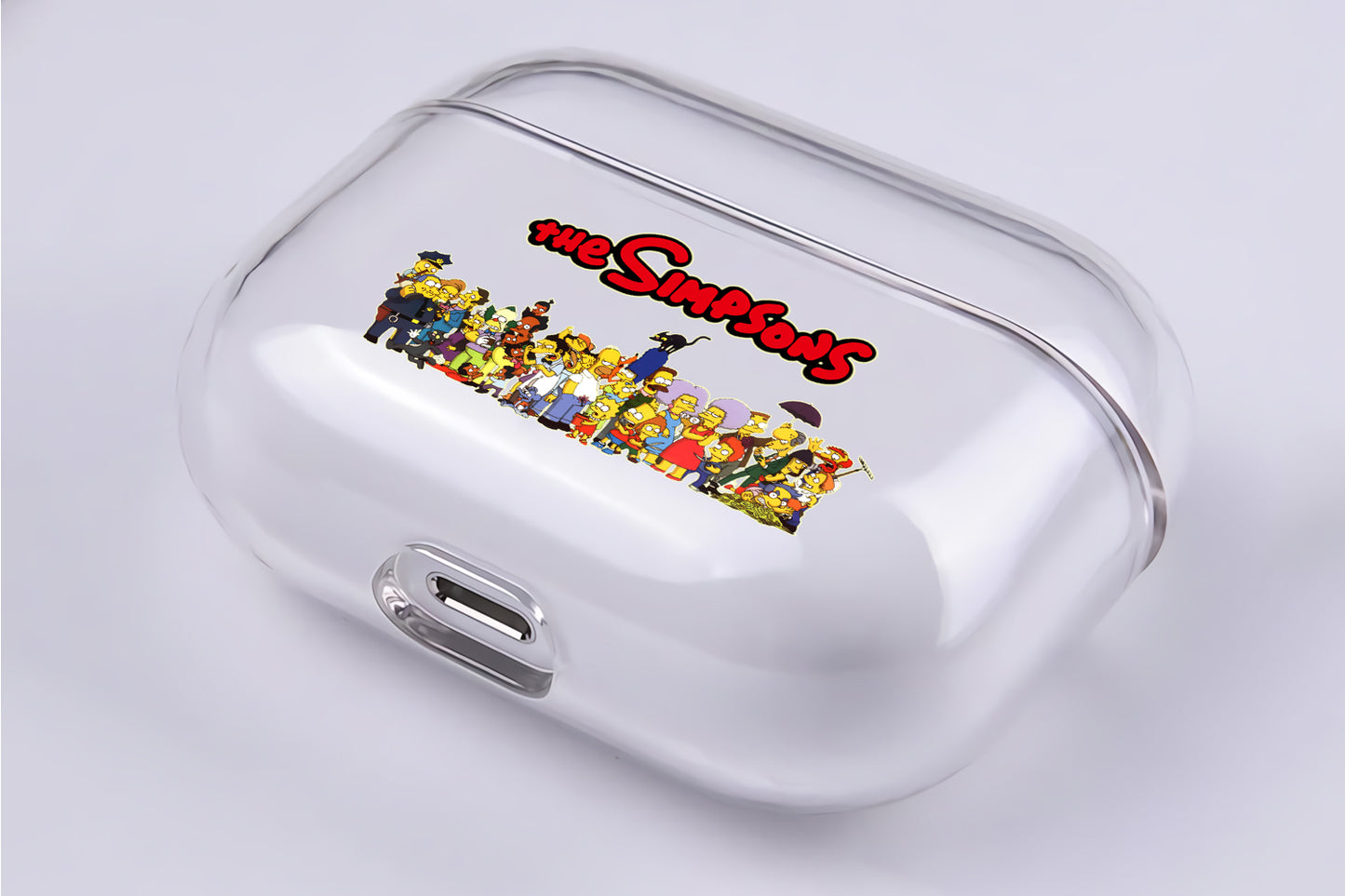 The Simpsons All Character Hard Plastic Protective Clear Case Cover For Apple Airpod Pro