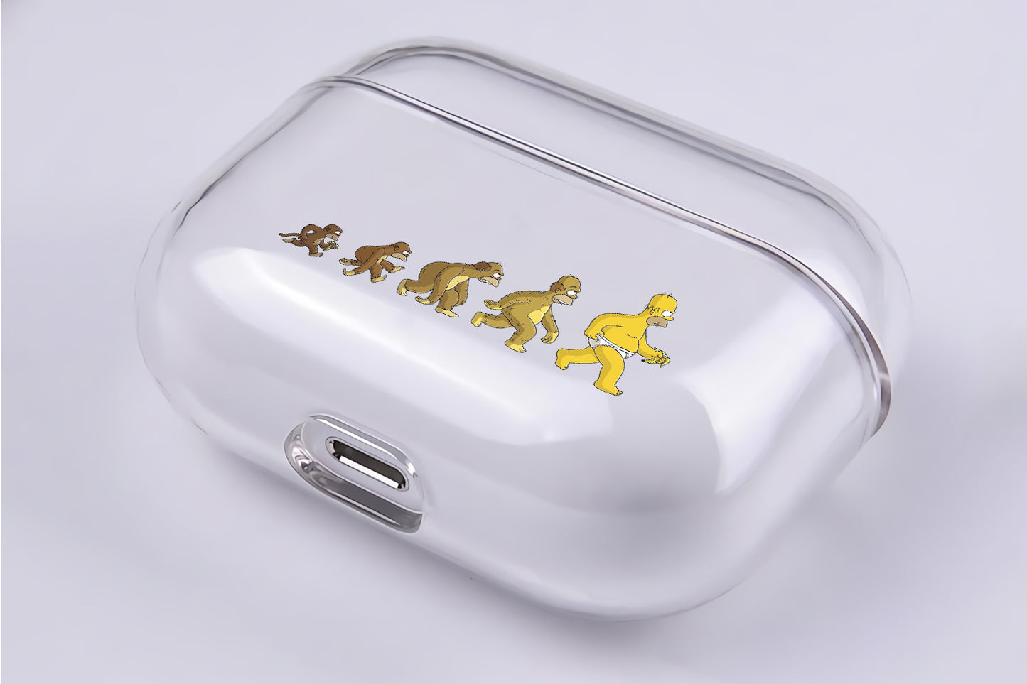 The Simpsons Homersapien Hard Plastic Protective Clear Case Cover For Apple Airpod Pro