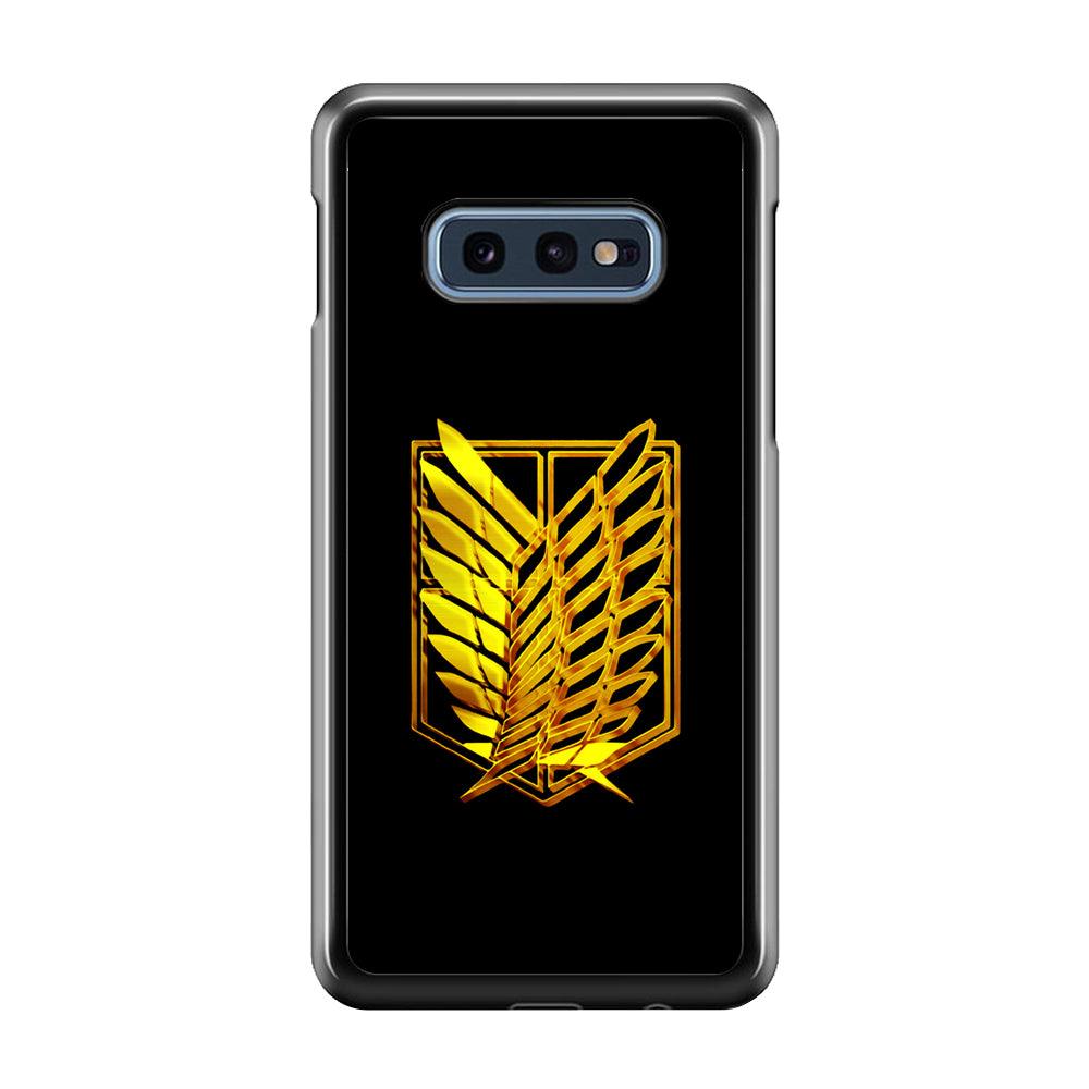 The Survey Corps Gold Samsung Galaxy S10E Case-Rubber / Black (2D Case)-Xtracase
