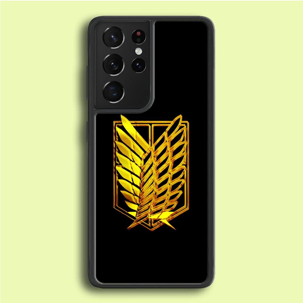 The Survey Corps Gold Samsung Galaxy S21 Ultra Case-Plastic / Full Wrap (3D Case)-Xtracase