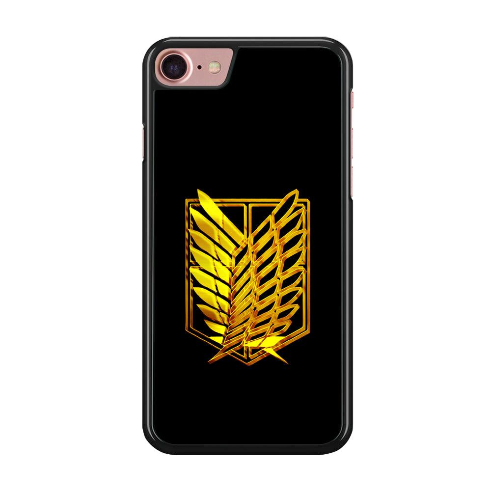 The Survey Corps Gold iPhone SE 2020 Case-Rubber / Black (2D Case)-Xtracase