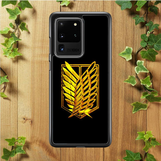 The Survey Corps Gold Samsung Galaxy S20 Ultra Case-Rubber / White (2D Case)-Xtracase