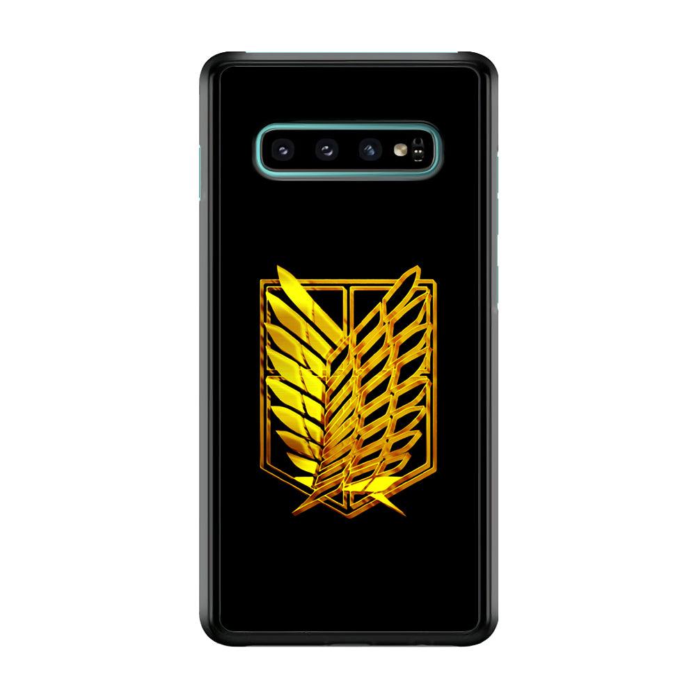 The Survey Corps Gold Samsung Galaxy S10 Case-Plastic / Full Wrap (3D Case)-Xtracase