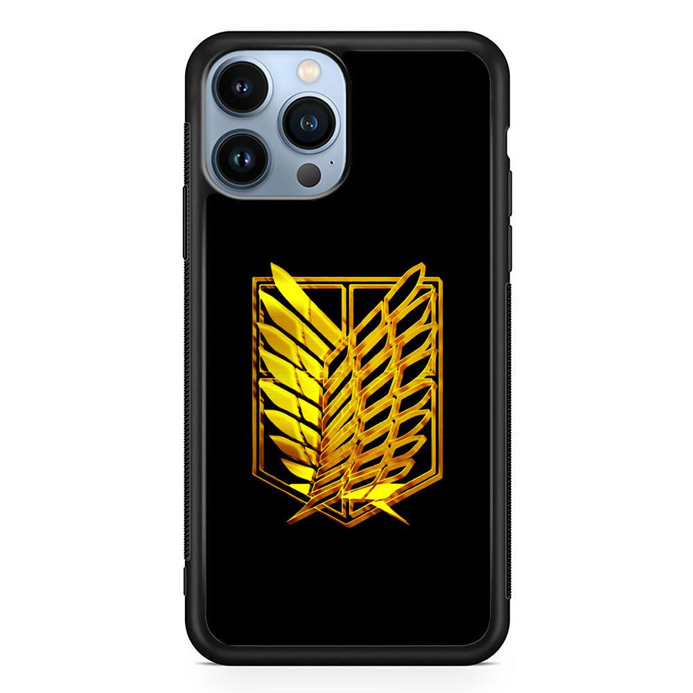 The Survey Corps Gold iPhone 13 Pro Case-Plastic / Full Wrap (3D Case)-Xtracase