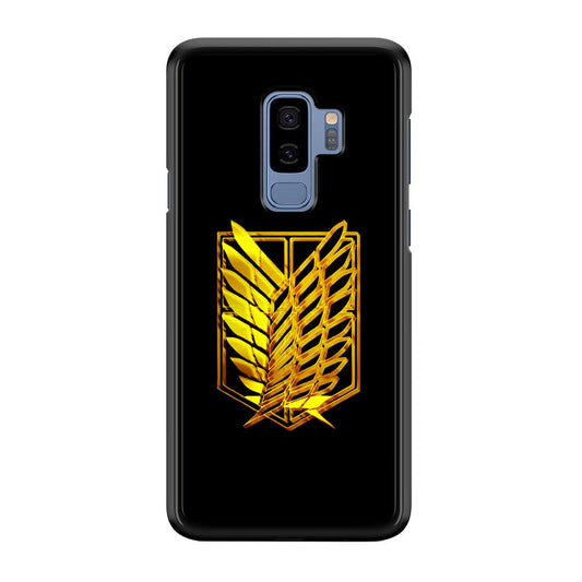 The Survey Corps Gold Samsung Galaxy S9 Plus Case-Rubber / Black (2D Case)-Xtracase