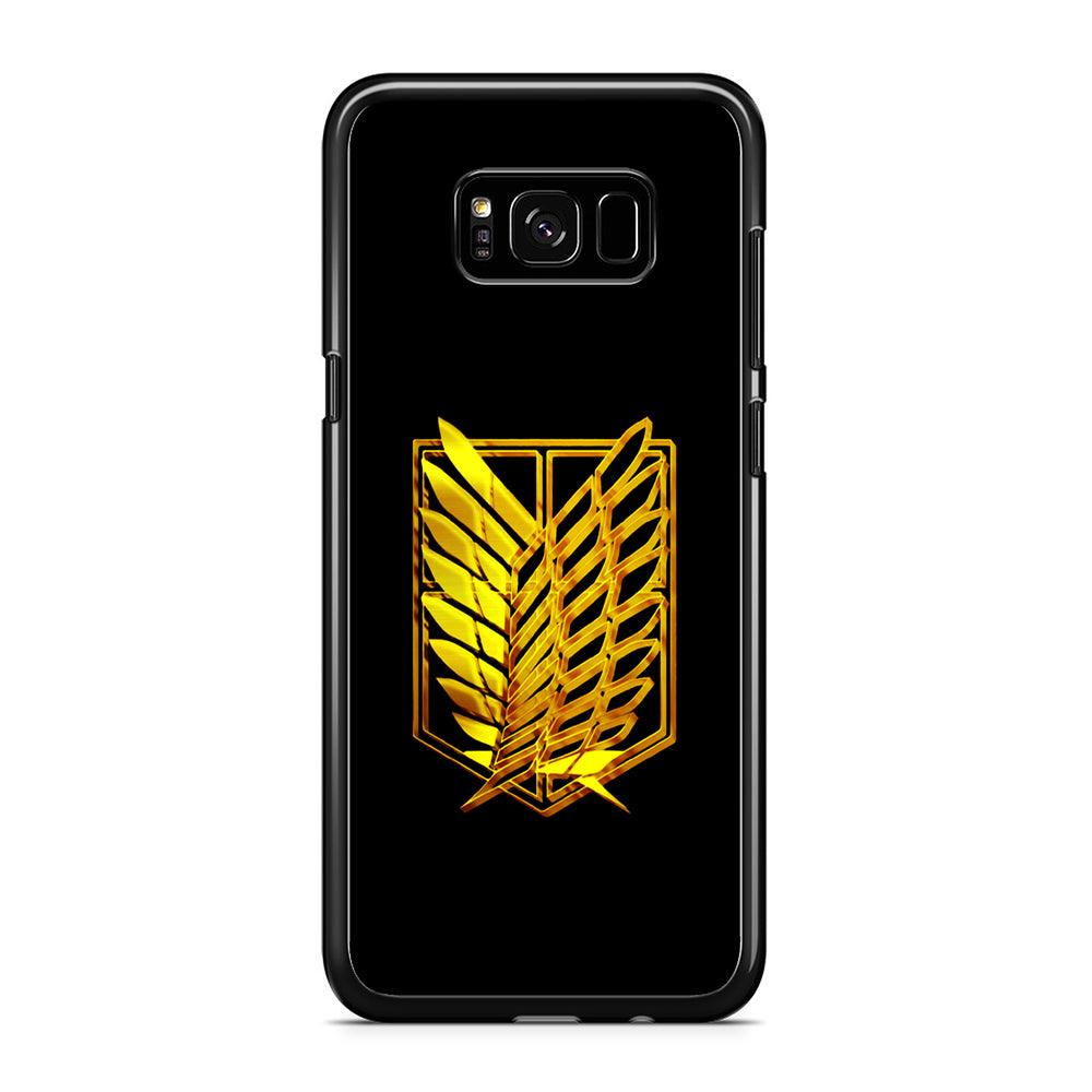 The Survey Corps Gold Samsung Galaxy S8 Case-Rubber / Black (2D Case)-Xtracase