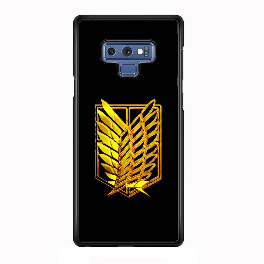 The Survey Corps Gold Samsung Galaxy Note 9 Case-Rubber / Black (2D Case)-Xtracase