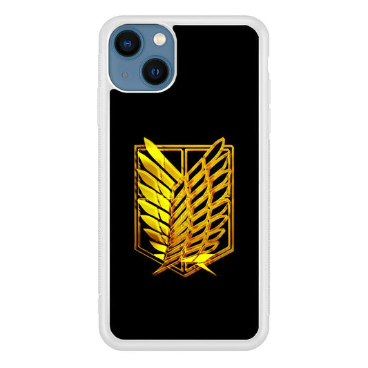 The Survey Corps Gold iPhone 13 Mini Case-Rubber / White (2D Case)-Xtracase