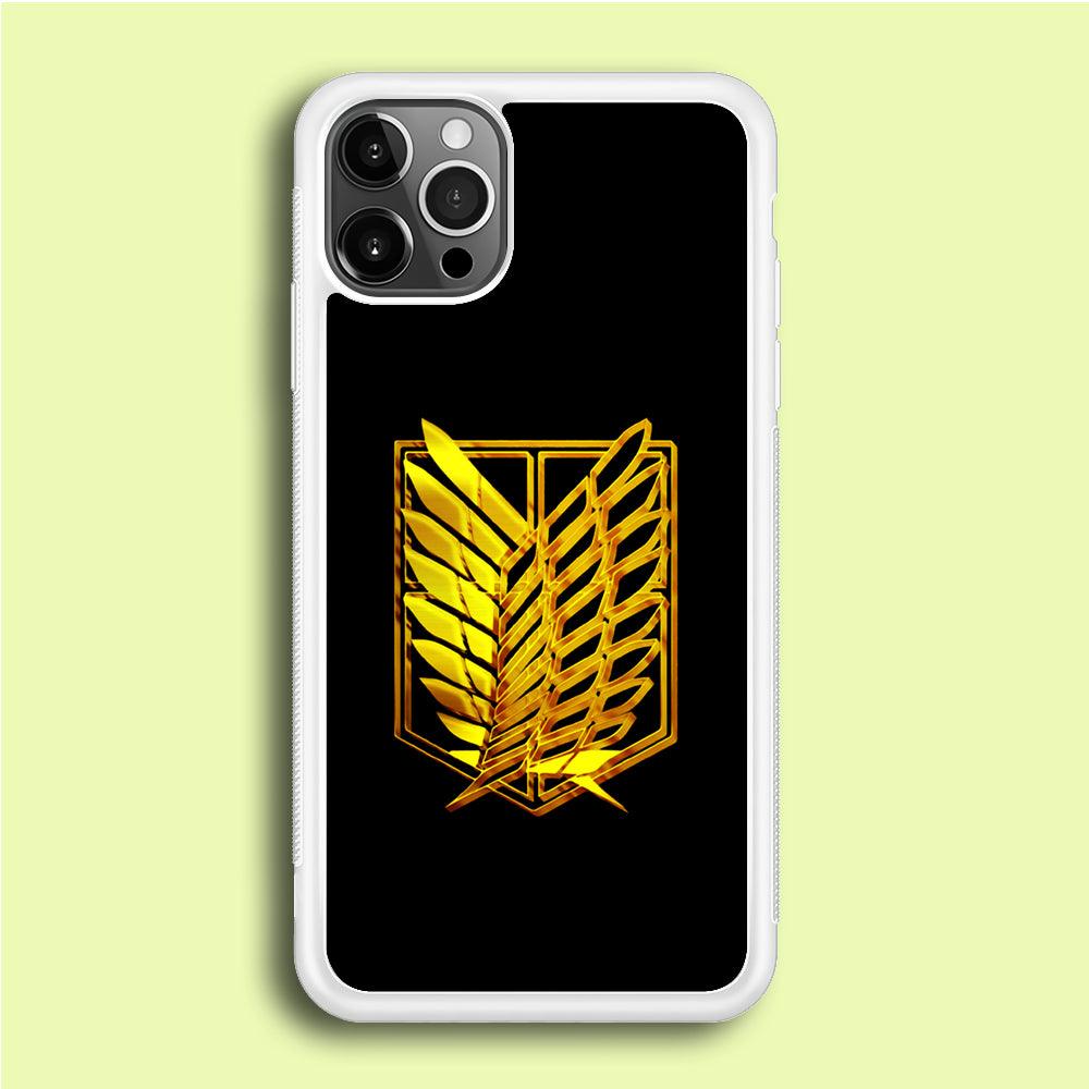 The Survey Corps Gold iPhone 12 Pro Case-Rubber / White (2D Case)-Xtracase