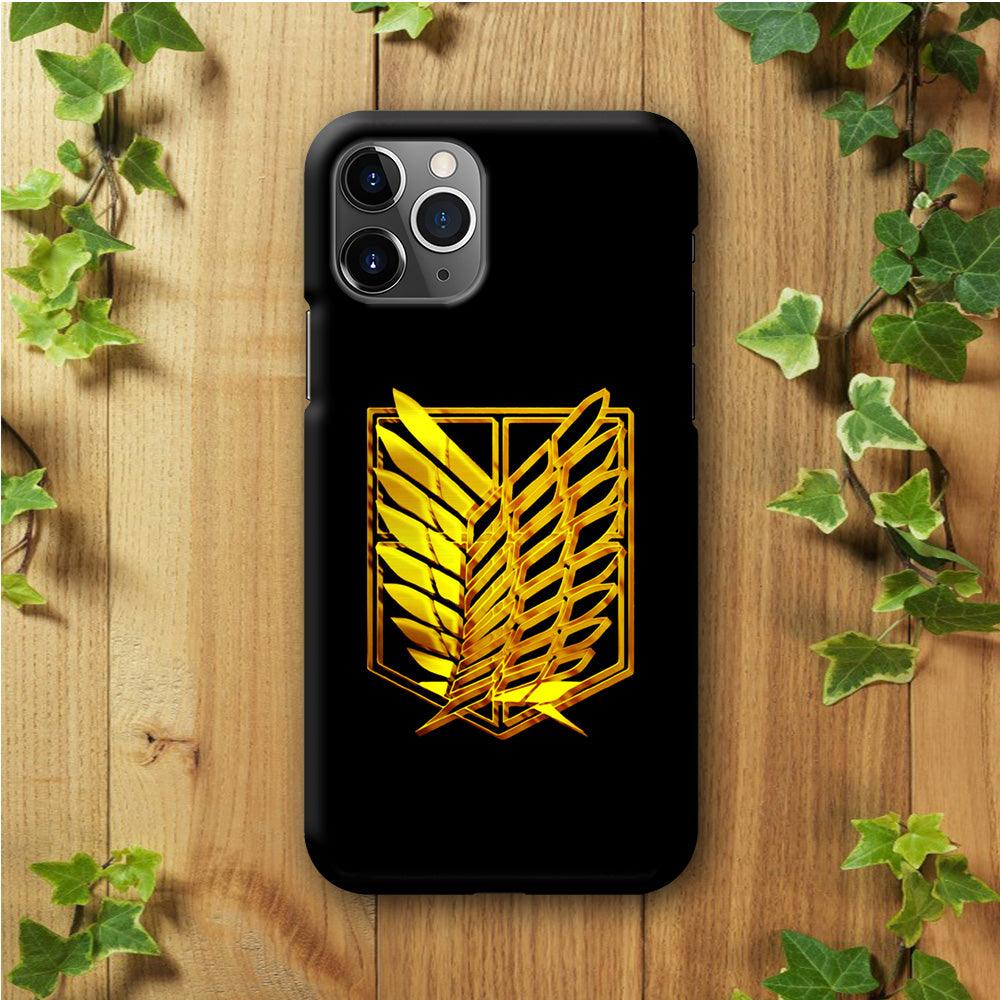 The Survey Corps Gold iPhone 11 Pro Max Case-Plastic / Full Wrap (3D Case)-Xtracase