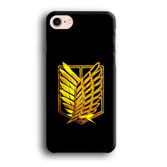 The Survey Corps Gold iPhone 8 Case-Plastic / Full Wrap (3D Case)-Xtracase