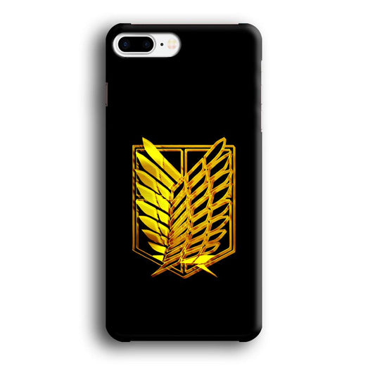The Survey Corps Gold iPhone 8 Plus Case-Plastic / Full Wrap (3D Case)-Xtracase
