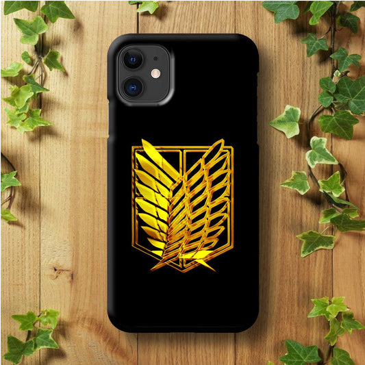 The Survey Corps Gold iPhone 11 Case-Plastic / Full Wrap (3D Case)-Xtracase