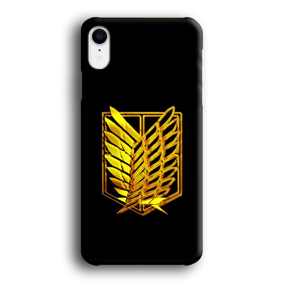 The Survey Corps Gold iPhone XR Case-Plastic / Full Wrap (3D Case)-Xtracase