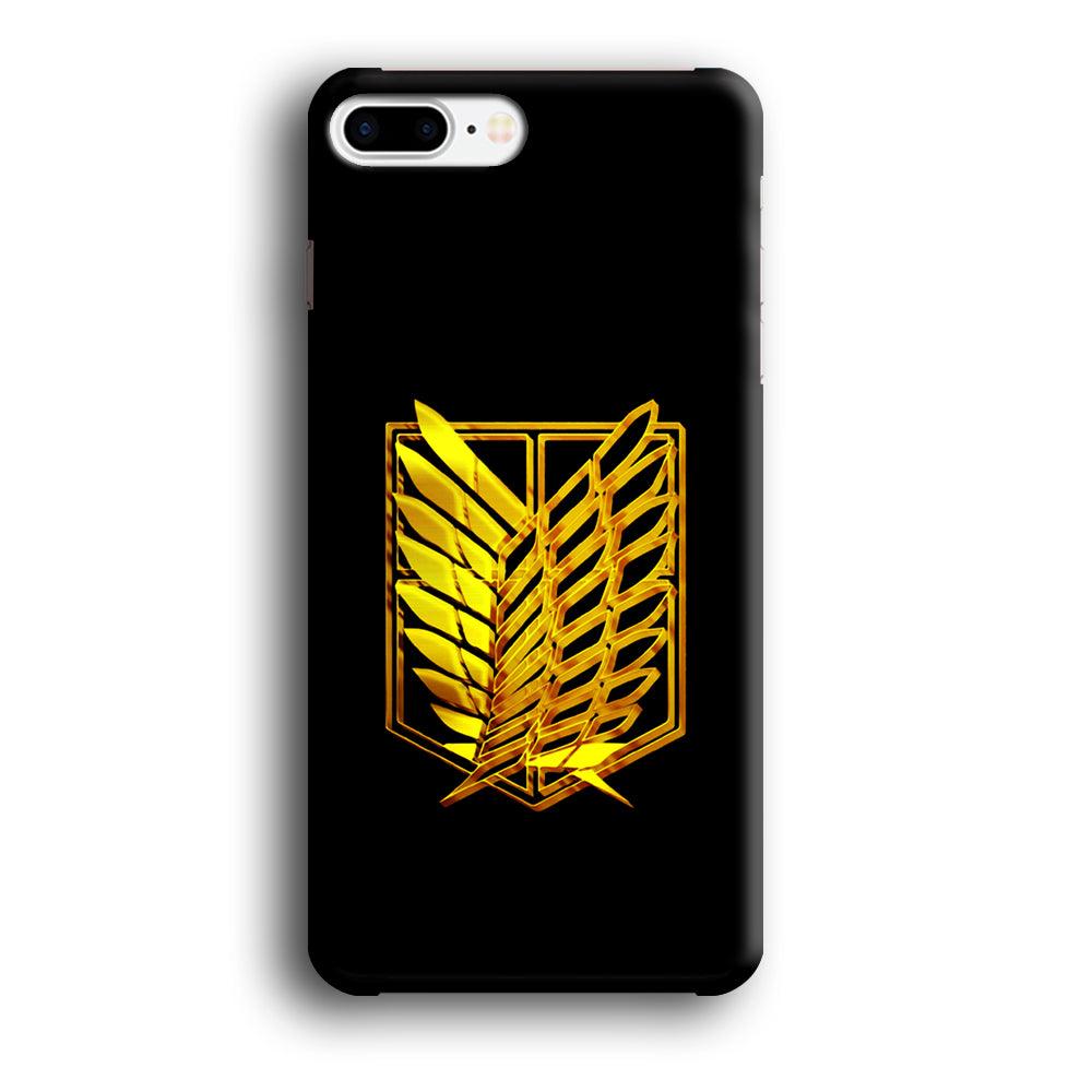 The Survey Corps Gold iPhone 7 Plus Case-Plastic / Full Wrap (3D Case)-Xtracase