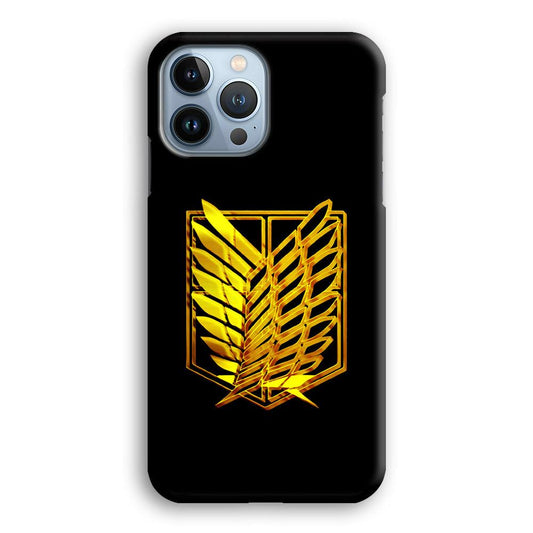 The Survey Corps Gold iPhone 13 Pro Case-Rubber / Black (2D Case)-Xtracase