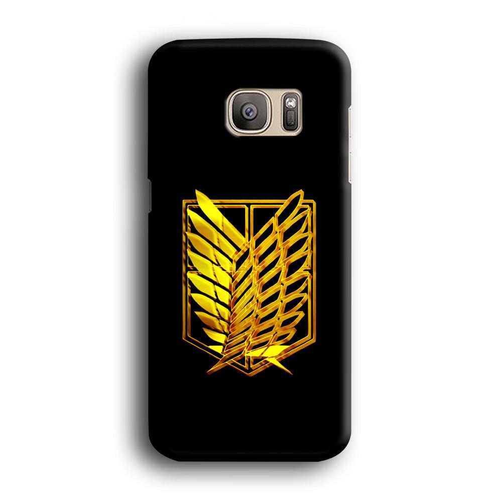 The Survey Corps Gold Samsung Galaxy S7 Edge Case-Plastic / Full Wrap (3D Case)-Xtracase
