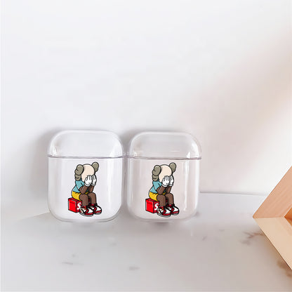The Sad Kaws Hard Plastic Protective Clear Case Cover For Apple Airpods