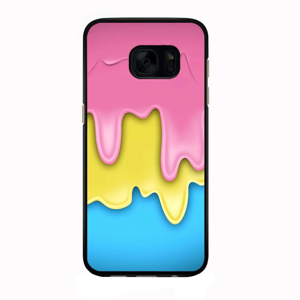Three Cream Melts Samsung Galaxy S7 Edge Case-Rubber / Black (2D Case)-Xtracase