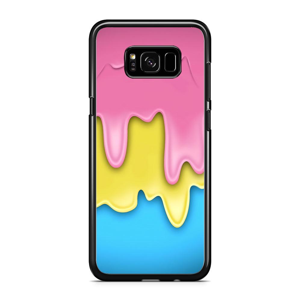 Three Cream Melts Samsung Galaxy S8 Case-Rubber / Black (2D Case)-Xtracase