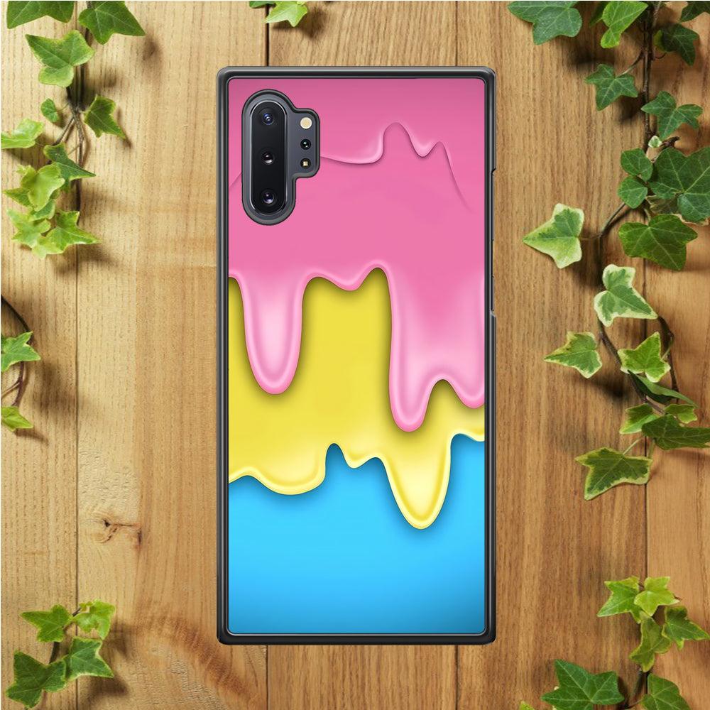 Three Cream Melts Samsung Galaxy Note 10 Plus Case-Rubber / White (2D Case)-Xtracase
