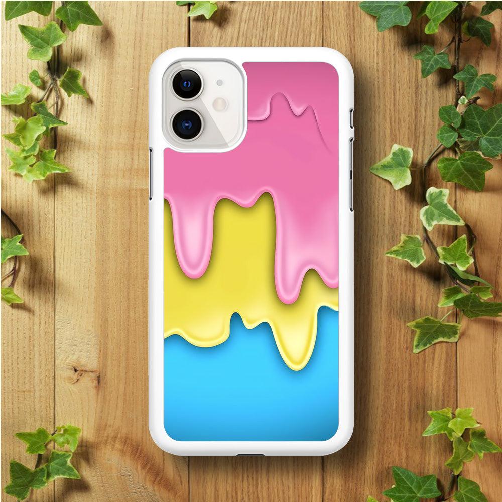 Three Cream Melts iPhone 11 Case-Rubber / White (2D Case)-Xtracase